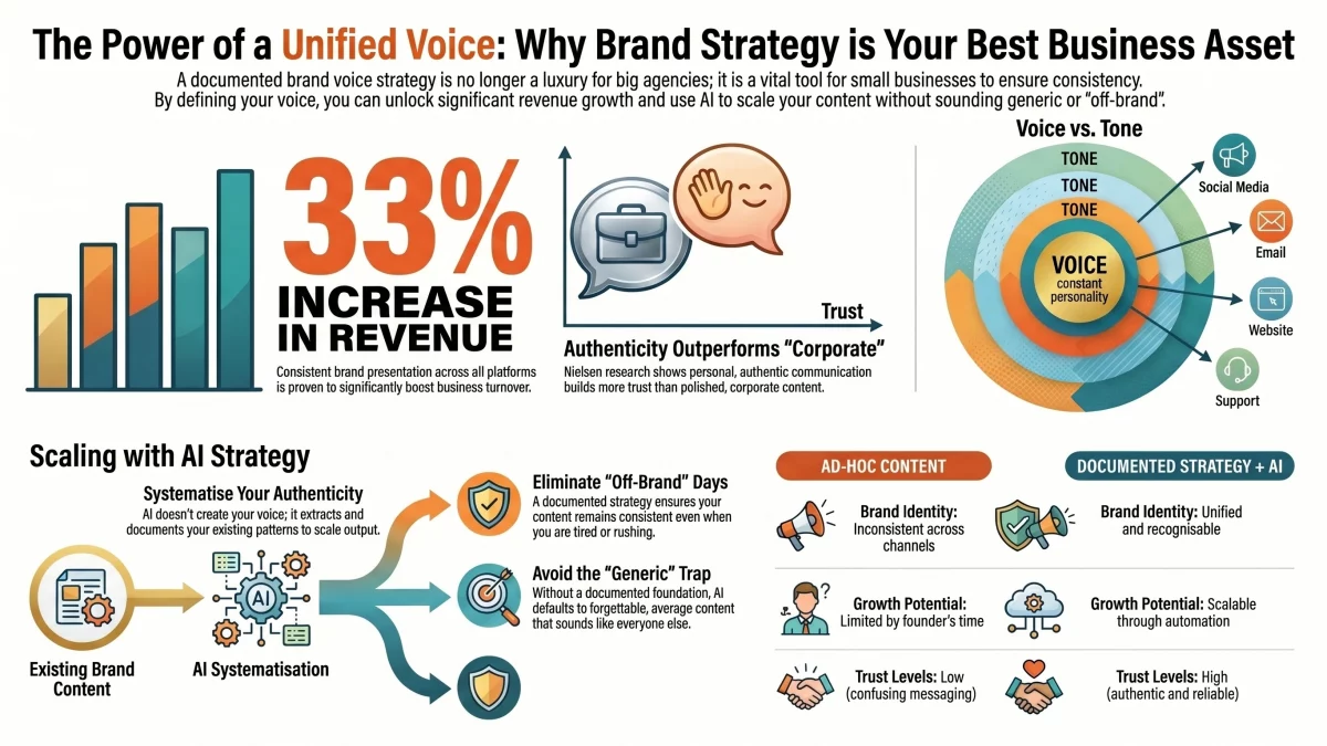 Infographic showing branding statistics aimed at small business owners