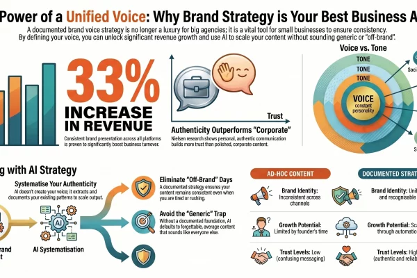 Infographic showing branding statistics aimed at small business owners