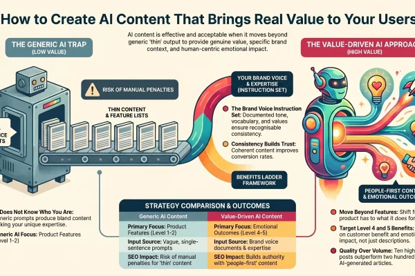 Tips for better AI content creation infographic